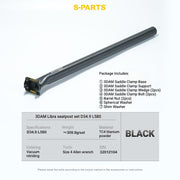 S-PARTS 3DAM 3D-Printed Titanium Saddle Clamp Yoke Kit — 31.8 / 33.9 / 34.9 34.9 L580 Black