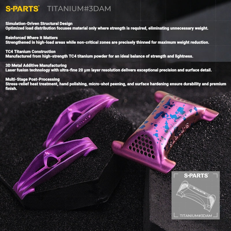 S-PARTS 3DAM Titanium Seatpost Hardware Kit for Cervélo S5 — 3D Printed — 2026 Compatible