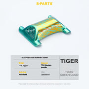 S-PARTS 3DAM Titanium Seatpost Hardware Kit for Cervélo S5 — 3D Printed — 2026 Compatible 3D Seatpost Base TIGER Green Gold