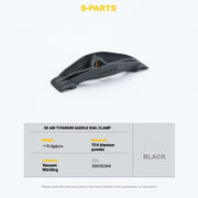 S-PARTS 3DAM Titanium Seatpost Hardware Kit for Cervélo S5 — 3D Printed — 2026 Compatible Saddle Clamp Black