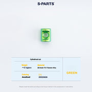 S-PARTS 3DAM Titanium Seatpost Hardware Kit for Cervélo S5 — 3D Printed — 2026 Compatible Cylindrical Nut Green