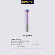 S-PARTS 3DAM Titanium Seatpost Hardware Kit for Cervélo S5 — 3D Printed — 2026 Compatible Front Seatpost Bolt Rainbow