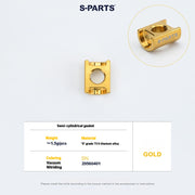 S-PARTS 3DAM Titanium Seatpost Hardware Kit for Cervélo S5 — 3D Printed — 2026 Compatible Semi Cylindrical Washer Gold