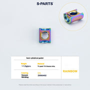 S-PARTS 3DAM Titanium Seatpost Hardware Kit for Cervélo S5 — 3D Printed — 2026 Compatible Semi Cylindrical Washer Rainbow