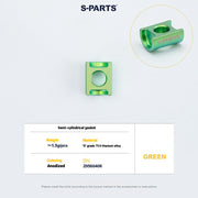 S-PARTS 3DAM Titanium Seatpost Hardware Kit for Cervélo S5 — 3D Printed — 2026 Compatible Semi Cylindrical Washer Green