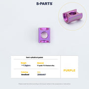 S-PARTS 3DAM Titanium Seatpost Hardware Kit for Cervélo S5 — 3D Printed — 2026 Compatible Semi Cylindrical Washer Purple