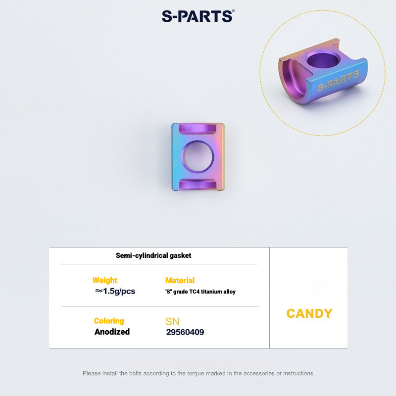 S-PARTS 3DAM Titanium Seatpost Hardware Kit for Cervélo S5 — 3D Printed — 2026 Compatible Semi Cylindrical Washer Candy