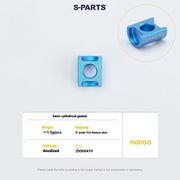 S-PARTS 3DAM Titanium Seatpost Hardware Kit for Cervélo S5 — 3D Printed — 2026 Compatible Semi Cylindrical Washer Indigo