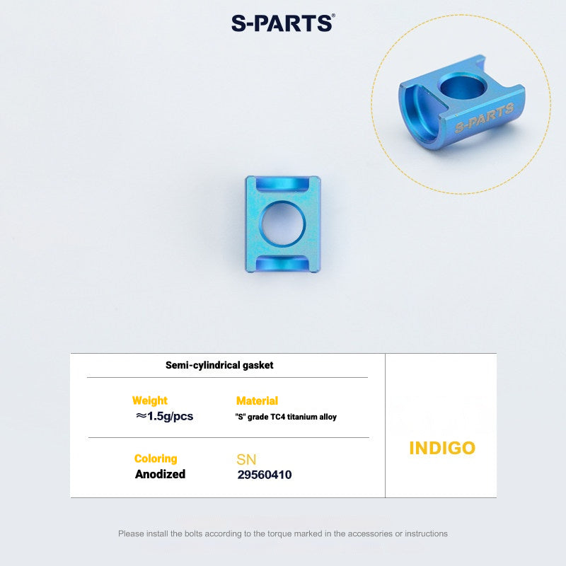S-PARTS 3DAM Titanium Seatpost Hardware Kit for Cervélo S5 — 3D Printed — 2026 Compatible Semi Cylindrical Washer Indigo