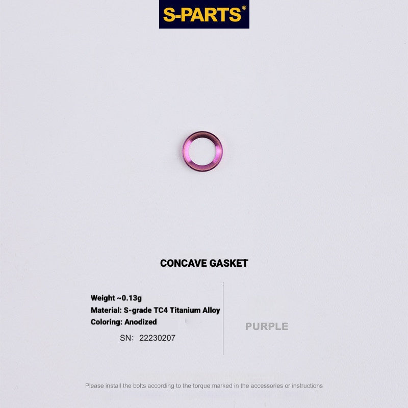 S-PARTS 3DAM Titanium Seatpost Hardware Kit for Cervélo S5 — 3D Printed — 2026 Compatible Concave Washer Purple