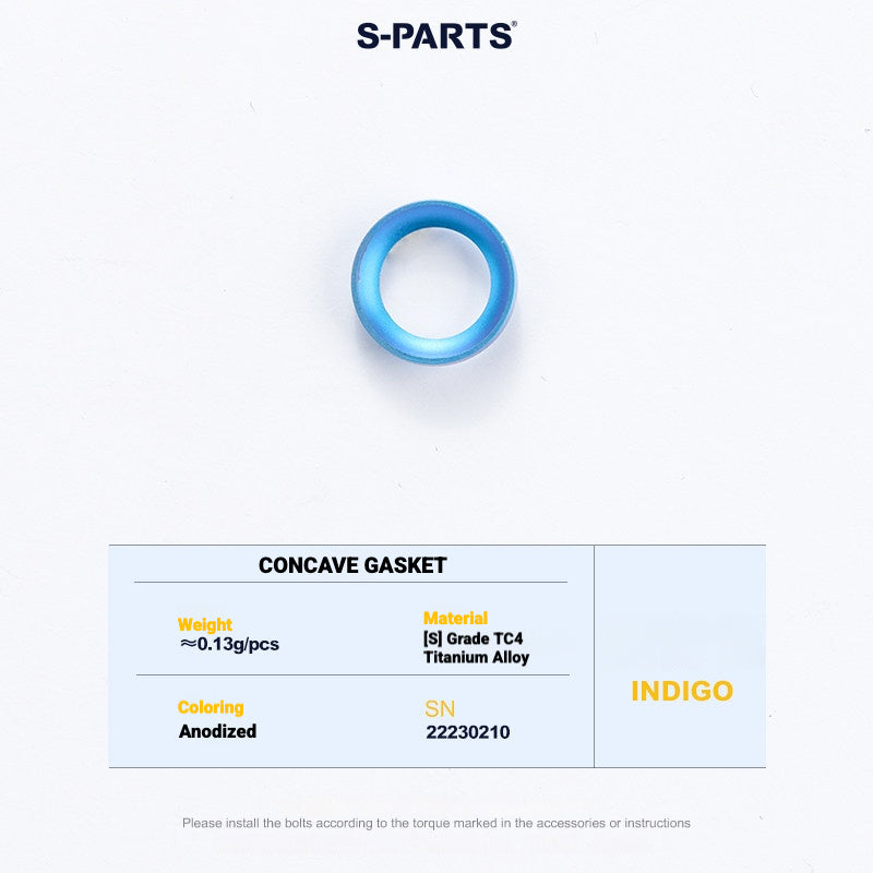 S-PARTS 3DAM Titanium Seatpost Hardware Kit for Cervélo S5 — 3D Printed — 2026 Compatible Concave Washer Indigo