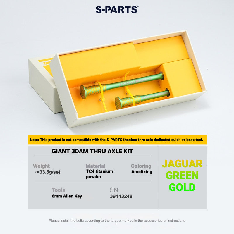 S-PARTS 3DAM Titanium Thru Axle Kit for Giant Road Bikes