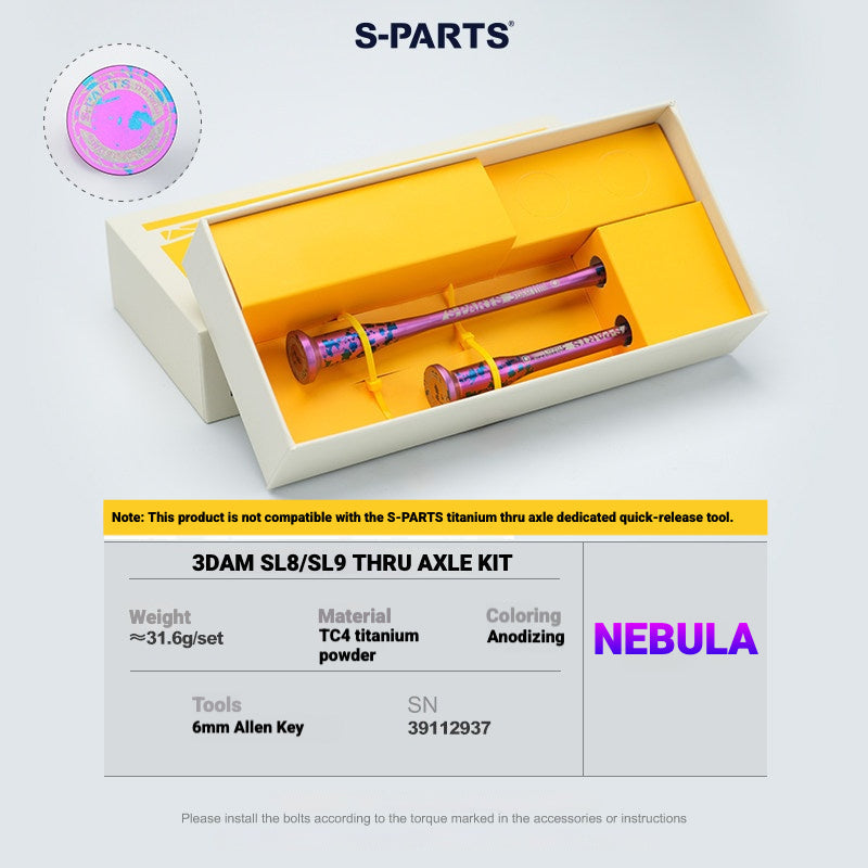 S-PARTS 3DAM Titanium Thru Axle Kit for Specialized Tarmac SL8 SL9
