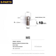 S-PARTS A2 M5 Titanium Screws L10mm