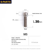 S-PARTS A2 M5 Titanium Screws L30mm