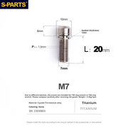 S-PARTS A2 M7 Titanium Screws L18mm L20mm
