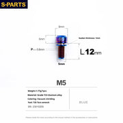 S-PARTS A2 Series M5 L10-40mm Titanium Screws