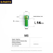 S-PARTS A2 Series M5 L10-40mm Titanium Screws