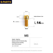 S-PARTS A2 Series M5 L10-40mm Titanium Screws
