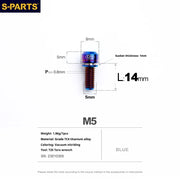 S-PARTS A2 Series M5 L10-40mm Titanium Screws