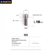 S-PARTS A2 Series M5 L10-40mm Titanium Screws