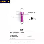S-PARTS A2 Series M5 L10-40mm Titanium Screws