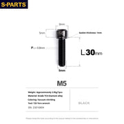 S-PARTS A2 Series M5 L10-40mm Titanium Screws