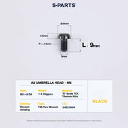 S-PARTS A2 Titanium UMBRELLA HEAD M5 × 8