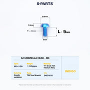 S-PARTS A2 Titanium UMBRELLA HEAD M5 × 8