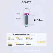 S-PARTS A2 Titanium UMBRELLA HEAD M5 × 8