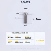 S-PARTS A2 Titanium UMBRELLA HEAD M5 × 8