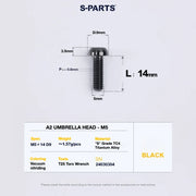 S-PARTS A2 Titanium UMBRELLA HEAD M5 × 8