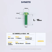 S-PARTS A2 Titanium UMBRELLA HEAD M5 × 8
