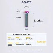 S-PARTS A2 Titanium UMBRELLA HEAD M5 × 8