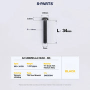 S-PARTS A2 Titanium UMBRELLA HEAD M5 × 8