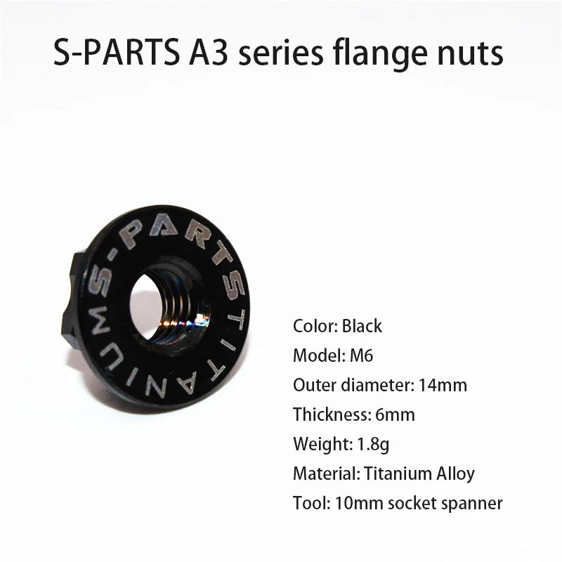 S-PARTS A3 flange nut electric vehicle titanium alloy screw M5 M6 M8 M10 motorcycle 12