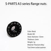 S-PARTS A3 flange nut electric vehicle titanium alloy screw M5 M6 M8 M10 motorcycle 12