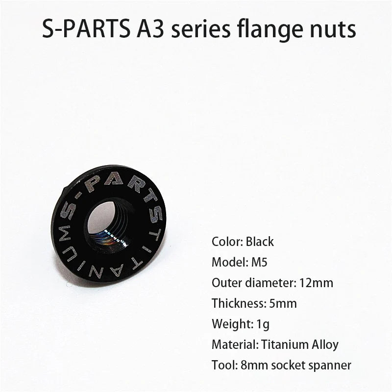 S-PARTS A3 flange nut electric vehicle titanium alloy screw M5 M6 M8 M10 motorcycle 12
