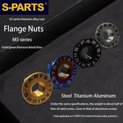S-PARTS A3 flange nut M5 motorcycle accessories electric vehicle titanium alloy screws