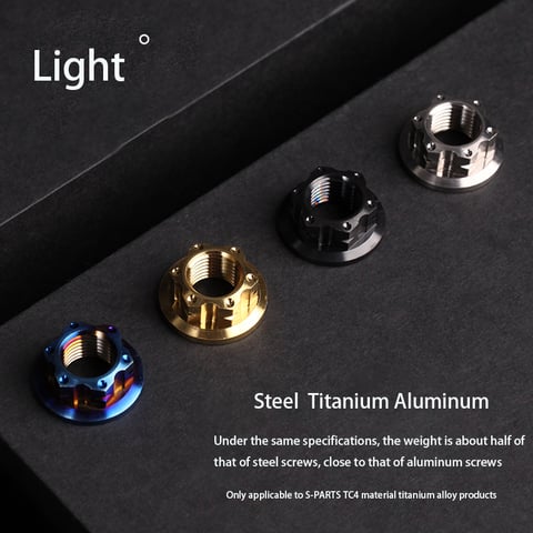 S-PARTS A3 flange nut M5 motorcycle accessories electric vehicle titanium alloy screws