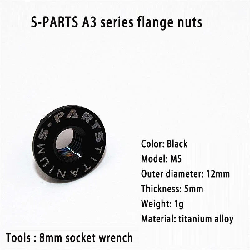 S-PARTS A3 flange nut M5 motorcycle accessories electric vehicle titanium alloy screws