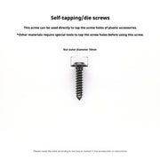 S-PARTS A3 M4 Umbrella Head Self-Tapping Titanium Screws — L12–20mm D10