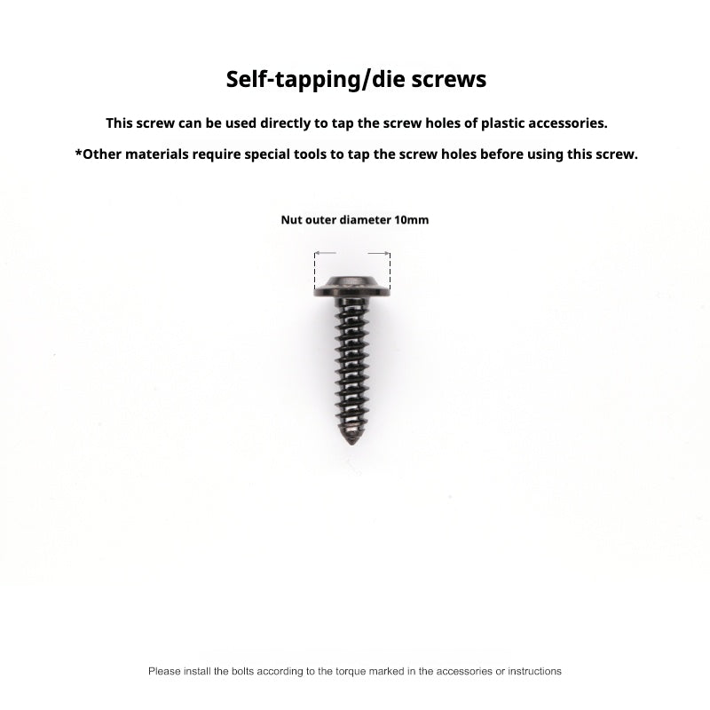 S-PARTS A3 M4 Umbrella Head Self-Tapping Titanium Screws — L12–20mm D10
