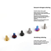 S-PARTS A3 M4 Umbrella Head Self-Tapping Titanium Screws — L12–20mm D10