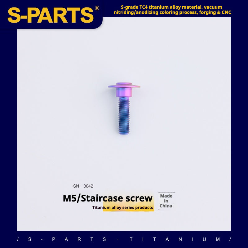 S-PARTS A3 M5 Umbrella Head Step Titanium Screws — Multiple Configurations