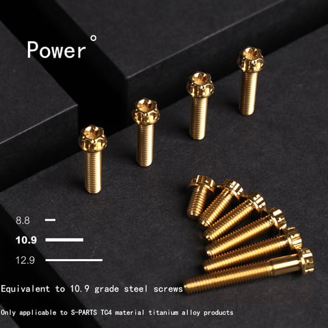 S-PARTS A3 Series M5 Titanium Alloy Screws Bolts Standard Parts for Motorcycles and Cars