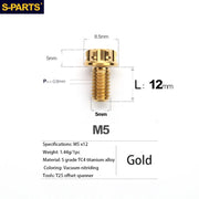 S-PARTS A3 Series M5 Titanium Alloy Screws Bolts Standard Parts for Motorcycles and Cars