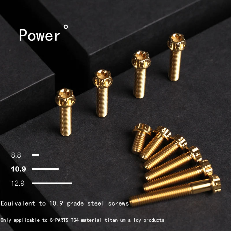 S-PARTS A3 Series M5 Titanium Alloy Screws Bolts Standard Parts for Motorcycles and Cars