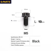 S-PARTS A3 Series M5 Titanium Alloy Screws Bolts Standard Parts for Motorcycles and Cars