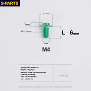 S-PARTS A3 Umbrella Head M5 L06-55mm D10 Motorcycle Electric Vehicle Titanium Screw